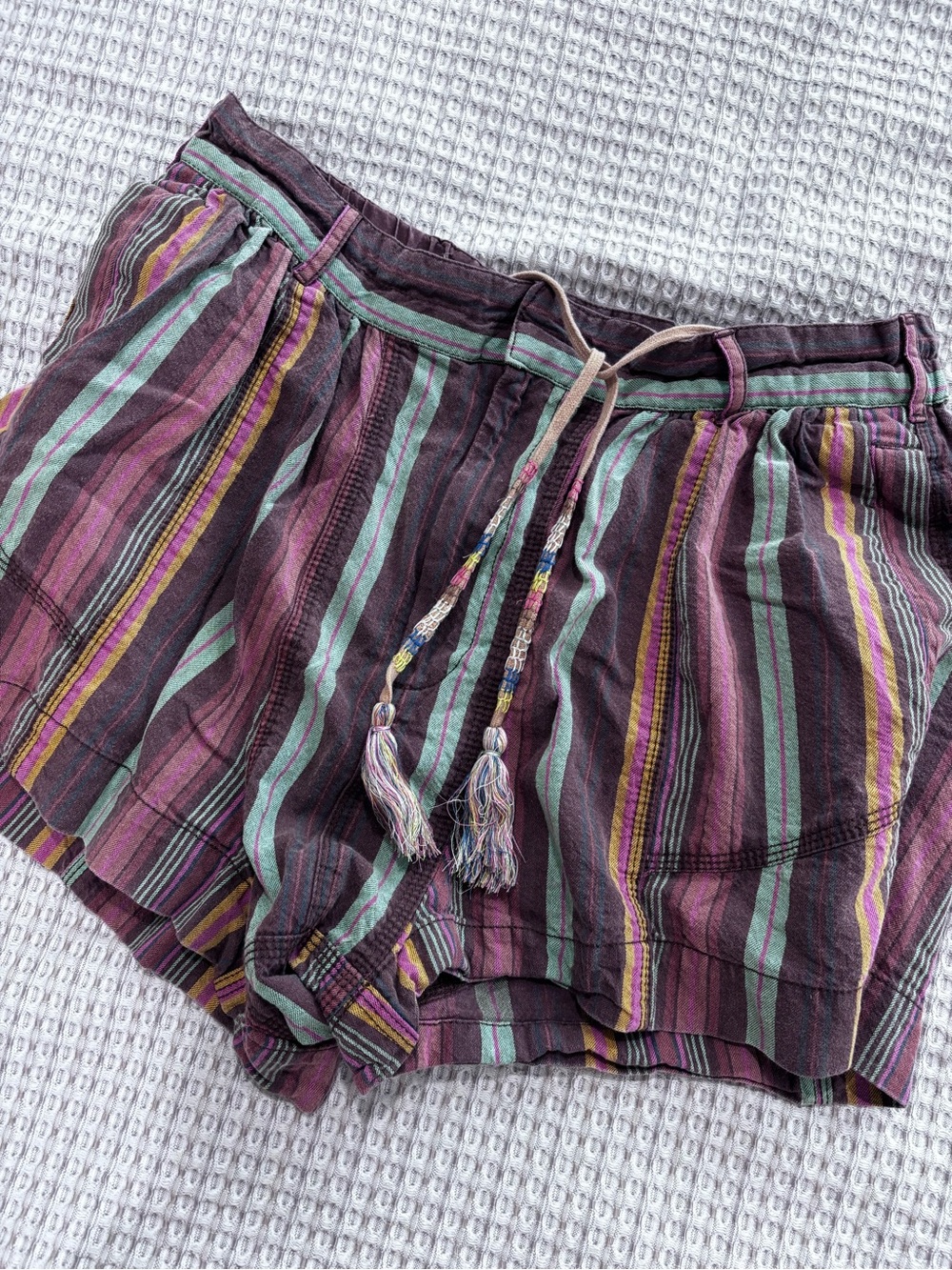 Free People multicolored striped shorts medium